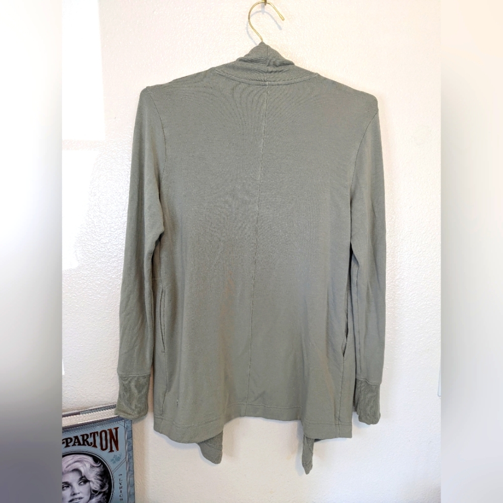 Athleta Open Front Cardigan Sage Green